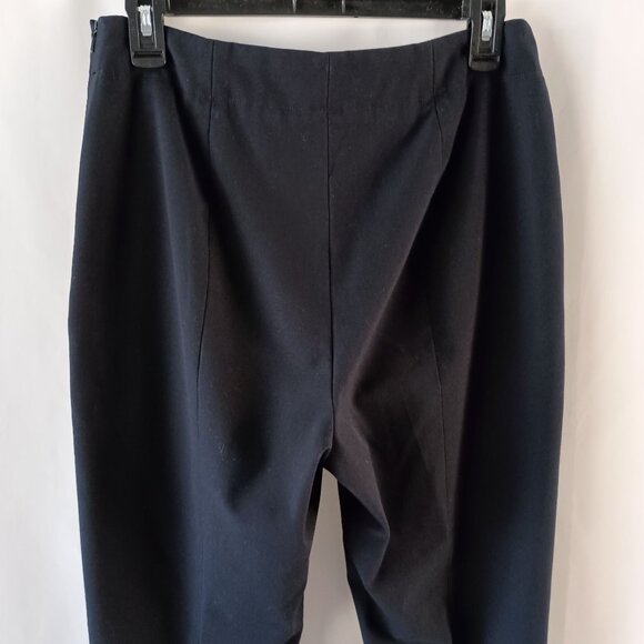 Talbots Hollywood Pants Black Side Zip Size 10P Petite Flat Front Excellent - Picture 6 of 7
